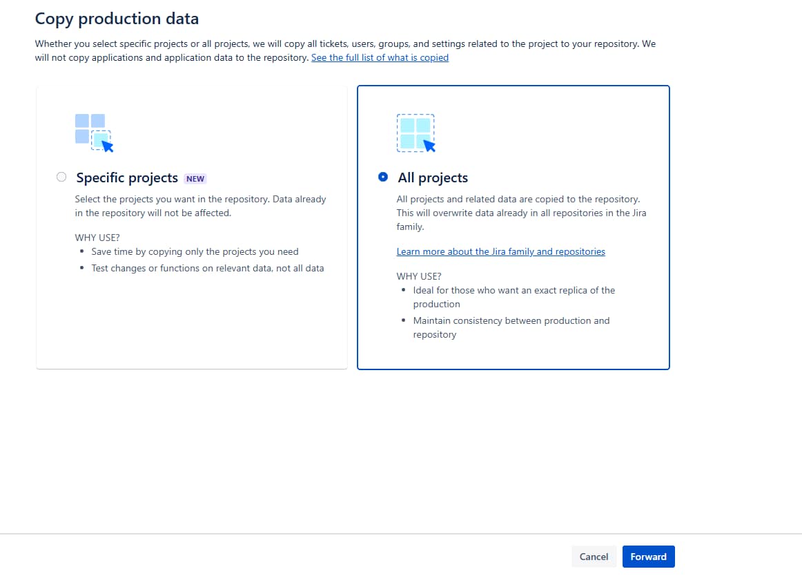 Copy Production Data Jira Copy Production Data Jira