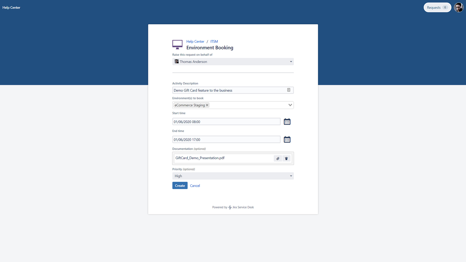 Golive Environment Booking Request Jira Service Desk Environment Booking Request With Golive On Jira Service Desk