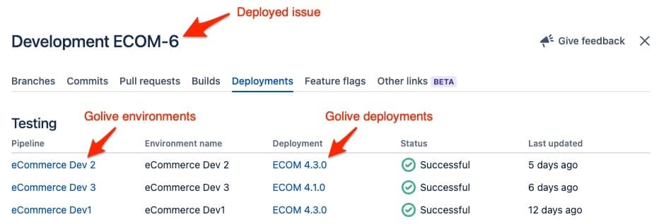 Issue Jira Deployment Log
