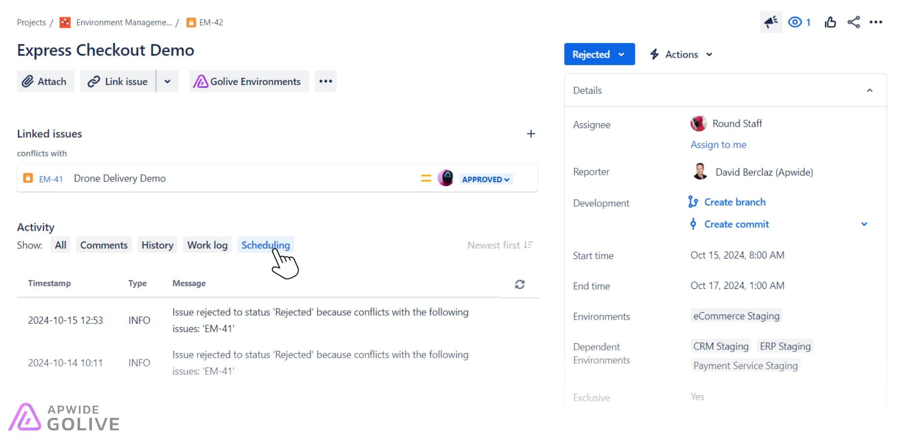 Golive Conflict Detection