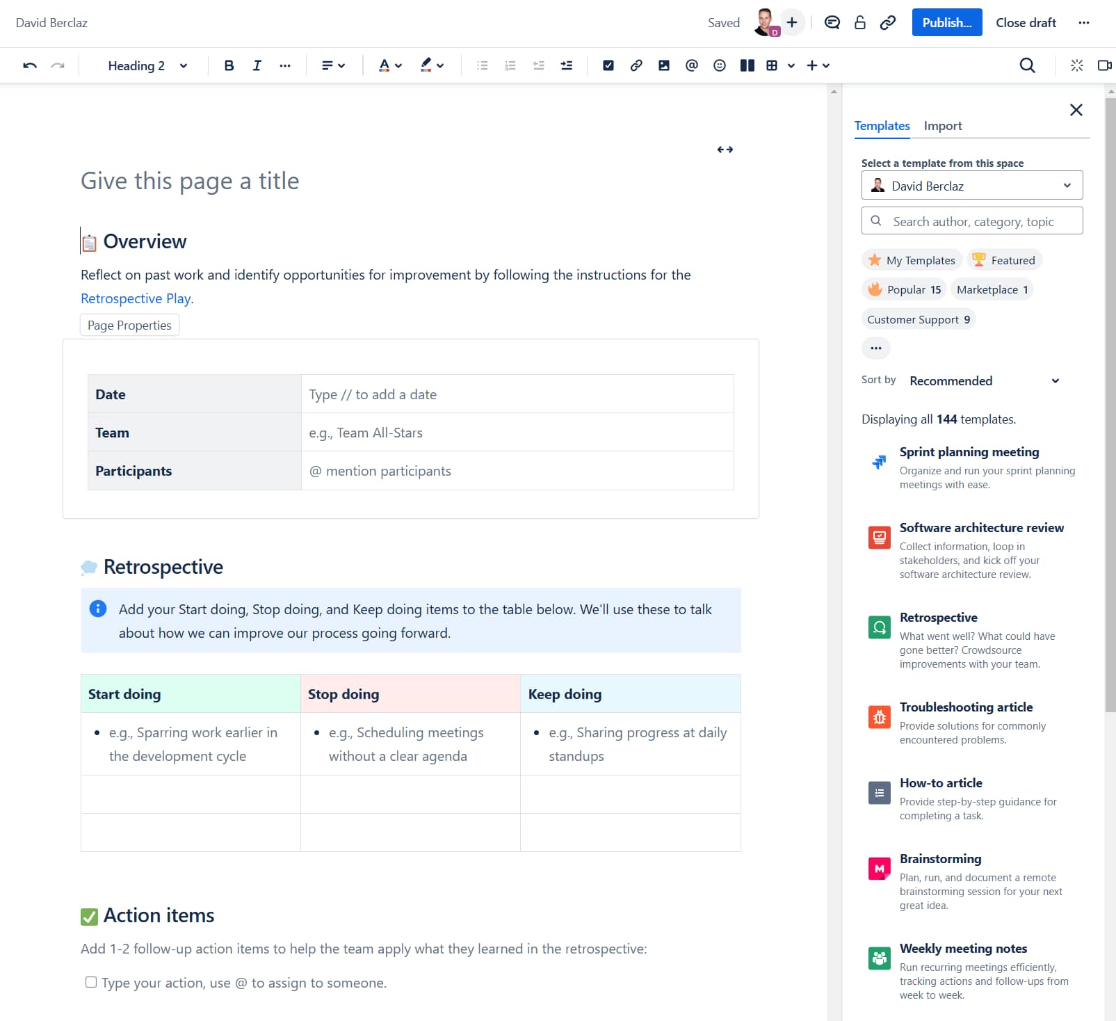 Post-Release Retrospectives With The Confluence Retrospective Template