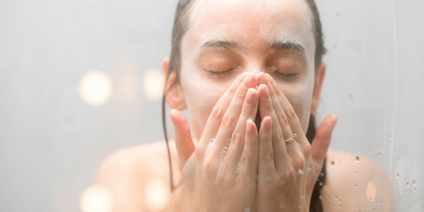 Facial cleansing with soap face cleansing with soap